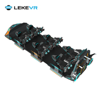 LEKE increíble diseño fresco VR buque de guerra simulador de vuelo cabina rentable avión VR simulador Metal acero público aventura parques