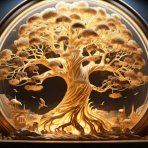 Pintura Abstracta del Árbol de la Vida, Decoración de Porcelana de Cristal para Sala de Estar, Arte Funcional para Colgar en la Pared - Product Image 3