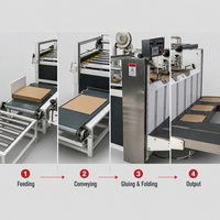 Machine à plier et à coller les boîtes en carton ondulé semi-automatique BZD-2800 avec colle froide
