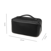 Trousse de Maquillage Portable Grande Capacité en Cuir PU, Imperméable, avec Fermeture Éclair, pour Voyage – Meilleure Vente