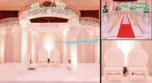 Grand Fiber Ajanta Ellora Portable Wedding Mandap Designer Fiber Mandap para bodas en Atlanta - Product Image 2