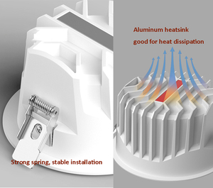 Nuovo faretto da incasso per interni e commerciali Anti abbagliamento 50W 40W 30W 18W COB da incasso per soffitto - Product Image 3