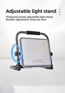 Projecteur LED ultra-lumineux pliable pour le camping, utilisation en extérieur et dans le jardin, indice de protection IP54, <span class=keywords><strong>lampe</strong></span> portable à recharge USB, rotative, <span class=keywords><strong>lampe</strong></span> à main - Product Image 4