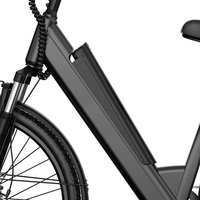 Vélo électrique en acier au carbone avec moteur sans balais 250W, couple de 70Nm, batterie amovible 36V 13Ah, autonomie de 40KM, 3 modes de conduite, 7 vitesses, double