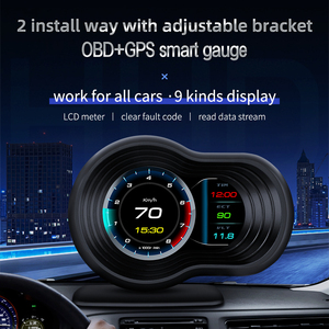 <span class=keywords><strong>Amazon</strong></span> top vendedor escaner automotriz HUD gps obd escáner coche del coche eléctrico velocidad cabeza pantalla F9 - Product Image 2