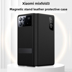 Applicable to Xiao mi Fold3 mobile phone case leather all-inclusive magnetic flip smart window <b>folding</b> <b>screen</b> mobile phonecase - Product Image 1