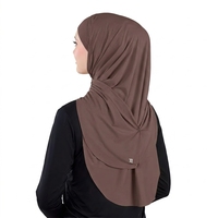 Vêtements de sport 2026 : Hijab de sport instantané à séchage rapide en nylon et élasthanne avec hijab intérieur intégré pour femmes