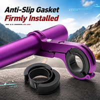 MOTSUV Extension de Guidon de Vélo en Alliage d'Aluminium, Support Multiusage pour Éclairage et Support Téléphone, Pièces de Cyclisme