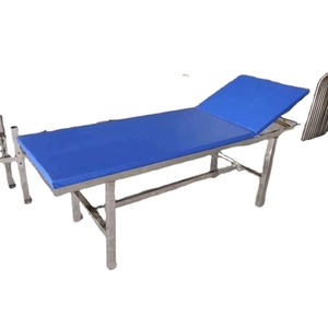 Goede Functies En Veiligheid Comfortabele Metalen Blauwe Medische Onderzoek Bedden En Controleren <span class=keywords><strong>Bed</strong></span> Voor Ziekenhuis, Kliniek, Patiënten - Product Image 4