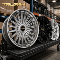 Rines Forjados Trurim Silver de 2 Piezas con Borde Profundo de 17 18 19 20 21 22 Pulgadas 5x112 5x114.3 5x120 para Audi A4 B9 A5 S4 S5 RS5 Sport