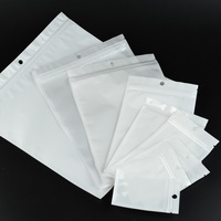 Film nacré blanc Yin Yang os sac Transparent PE plastique Ziplock câble de données emballage coque de téléphone sac
