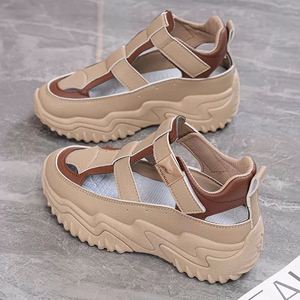 Sandales d'été pour femmes, nouveau style, respirantes, en maille, polyvalentes, à semelle épaisse, rehaussantes, chaussures sport et décontractées pour femmes - Product Image 3