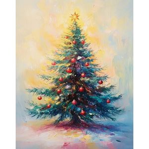 CHENISTORY Kit di Pittura a Numeri per Adulti, Arte Moderna, <span class=keywords><strong>Albero</strong></span> di Natale, Lavoro Manuale per Decorazioni Domestiche - Product Image 6