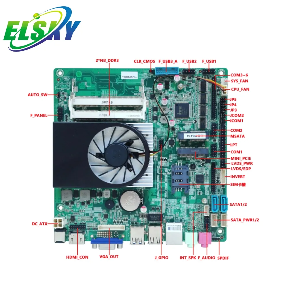 In-tel lga motherboard 1151 KabyLake Core i3 motherboard With 1000M RJ45 Dual Lan for 4k Thin Client 4k  60Hz HD Display