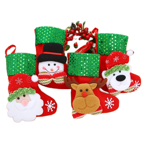 Calze Natalizie in Tessuto Yuanpai per Bambini, Sacchetti per Babbo <span class=keywords><strong>Natale</strong></span> 16x12cm per Decorazioni Natalizie - Product Image 6