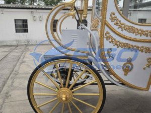 Calèche électrique de mariage, calèche de luxe à chevaux pour mariage, chariot touristique de tourisme en promotion, calèche classique - Product Image 5