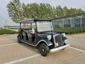 Voiture électrique vintage de style rétro classique en acier, 8/11 places, idéale pour les excursions de loisirs, les visites touristiques et les circuits urbains. - Product Image 4