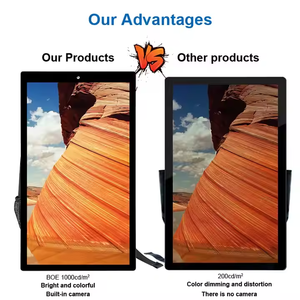 32 inch kỹ thuật số biển quảng cáo đi bộ điện thoại di động Ba lô máy nghe nhạc quảng cáo cảm ứng Bảng điều chỉnh tiếp thị <span class=keywords><strong>LCD</strong></span> Ba lô - Product Image 5