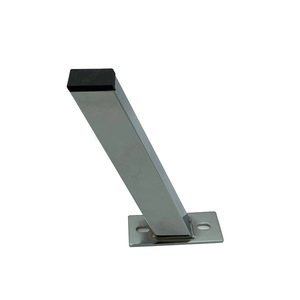 Furniture <b>Leg</b> Flat Tube Slanted Silver Gray Cold Rolled Steel Heavy Duty <b>For</b> <b>Sofa</b> Tv Cabinet Kitchen Bathroom Vanities - Product Image 2