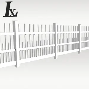 Widely Used Pvc White 6ft.H*8ft.W Villa Picket Garden Fence For House With Vertical Bar