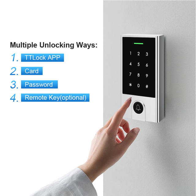 Waterproof TTLock APP Smartphone WiFi Bluetooth Touch Keypad RFID Access Controller Time Attendance Cloud Storage Multi-Language
