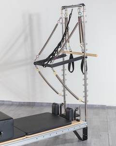 Machine de Pilates Reformer portable et réglable en aluminium blanc LUMINE avec barre de repose-pieds <span class=keywords><strong>pour</strong></span> l'<span class=keywords><strong>exercice</strong></span> corporel - Product Image 3