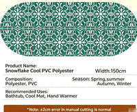 Grüner Fenstergitter-Druck auf Polyester-PVC-Laminat, Wasserdicht, Schimmelresistent, Reißfest für Kühlmatte, Schwimmring, Picknickdecke