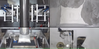 Machine de remplissage et d'emballage multifonctionnelle automatique VFFS de 1 kg pour poudre alimentaire, amidon, café, thé au lait, poivre noir avec PLC