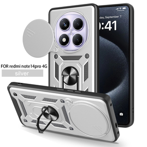 Funda Protectora para Teléfono con Diseño de Armadura de TPU y PC a Prueba de Golpes con Soporte de Anillo, Compatible con <span class=keywords><strong>Redmi</strong></span> <span class=keywords><strong>Note</strong></span> 13/14/15 <span class=keywords><strong>Pro</strong></span> 5G - Product Image 2