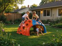 Structure d'escalade en plastique pour enfants en forme de capsule spatiale, équipement de terrain de jeu pour maternelle, tunnel de jeu pour ramper