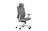Chaise de bureau ergonomique en maille série KEY, dossier haut avec appui-tête 3D et soutien lombaire
