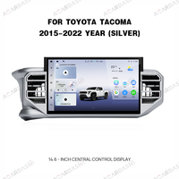 Radio Mobil Android Auto ACARDASH 14.6" Layar Sentuh LCD, CarPlay, Navigasi GPS, WiFi Terintegrasi untuk Toyota Tacoma 2015-2022 Warna Silver
