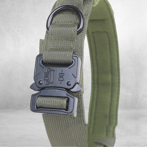 <span class=keywords><strong>Collar</strong></span> de Nailon Ajustable para Perros de Entrenamiento Táctico con Mango de Control y Hebilla Resistente, Hebilla de Liberación Rápida, Hebilla Metálica - Product Image 5
