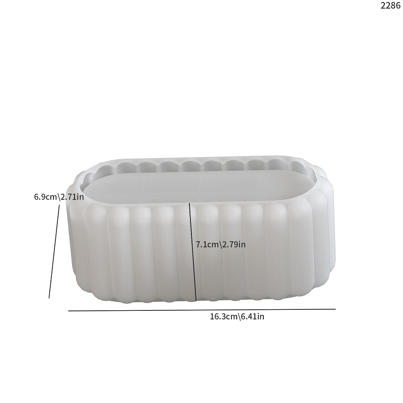 Oval striped storage Cup bottom-2286