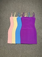 Robe moulante sexy à col carré et dos nu pour femme, sans manches, mini-robe de soirée cocktail en Spandex/Polyester