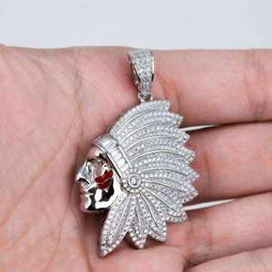 Pendentif tête de lion de luxe avec diamant moissanite et yeux rubis, style hip-hop, charme pour bijoux de soirée, accessoire en argent 925 - Product Image 3