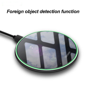 Nhôm + Gương Acrylic 15W Sạc Không Dây Di Động LED Ánh Sáng Nhanh Chóng Sạc Loại C Đầu Vào Bộ Sạc Điện Thoại Không Dây - Product Image 3