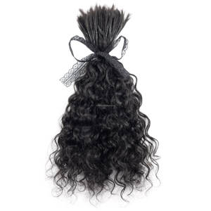 Cheveux humains pré-divisés en vrac tressage cheveux pour Boho tresses bouclés Boho Locs Boho Crochet tresses Extensions <span class=keywords><strong>de</strong></span> cheveux humains - Product Image 2