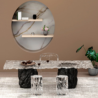 Schönes Design Moderner Flexibler Individueller Langlebiger Handgefertigter Stabiler Vielseitiger Ozean-Acryl Restaurant-Esstisch