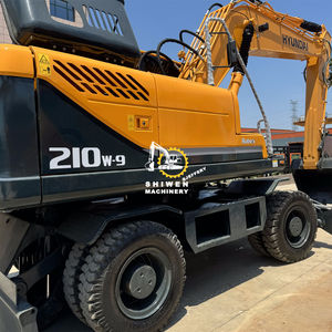 Excavadora de ruedas usada original de Corea Hyundai 210w-9 con motor Cummins Maquinaria de construcción de momento de alta carga Venta de stock - Product Image 3