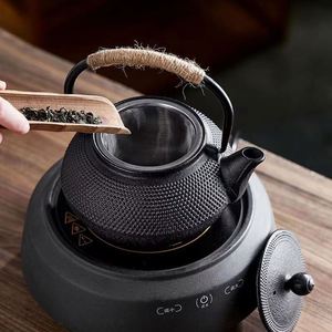 Bouilloire électrique en fonte de style japonais avec filtre, pour faire du thé sur feu de charbon, compatible avec les plaques céramiques. - Product Image 3