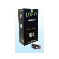 Lames de rasoir jetables à double tranchant en acier inoxydable 50 Platinum de qualité supérieure pour hommes, pour une utilisation quotidienne et des soins de la barbe.