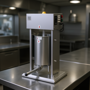 Remplisseuse de saucisses électrique Vevor 25 lb 12 L en acier inoxydable 4 tubes pour usage industriel monophasé 220 V - Product Image 2