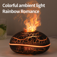 Intelligent Ultrasonique Professionnel Électrique Feu Crack Volcan Parfum Aroma 360 Humidificateur D'air Flamme Huile Essentielle Diffuseur D'arôme