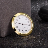 Inserts d'horloge de diamètre 55mm pour horloge de bureau Insert de montre en or à quartz Mini horloge en métal Fit-up