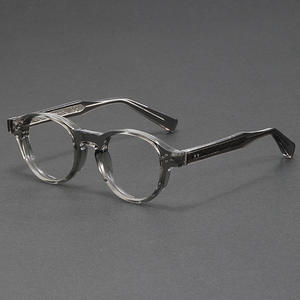 Monturas de anteojos de marca para hombre ópticas sólidas duraderas, bloqueo de luz azul, inserto de Metal redondo TR90 negro para juegos de lectura - Product Image 4