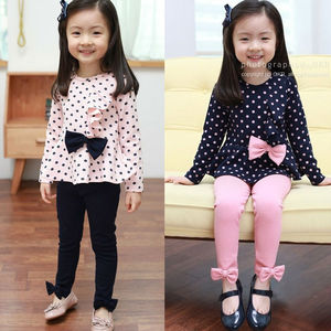 Ensembles de vêtements pour enfants avec nœuds et volants, directement de l'usine - Product Image 2