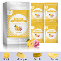 Kit de Pédicure Spa 4 Étapes en Gros – Ensemble Soin des Pieds Énergisant Pomelo & Hibiscus – Produits de Luxe pour Manucure & Pédicure pour Salons de Beauté et Spas des Ongles