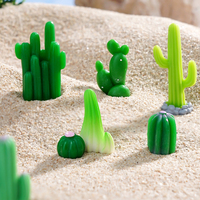 Mini figurine de cactus succulent en résine simulée pour décorations de paysages désertiques, petits ornements végétaux, accessoires de bricolage
