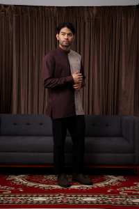 Camisa Timeless Harmony Adam Luxe Koko con Cuello Shanghai para Hombres Musulmanes, Estilo Formal y Casual - Product Image 3